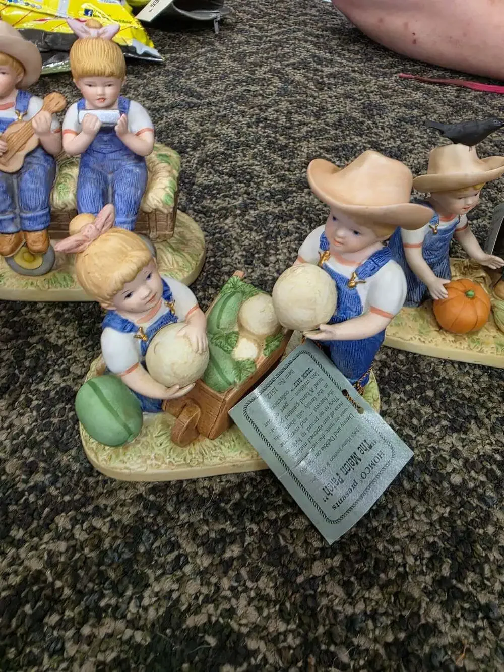 Homco Denim Days Figurine Collection Lot Of 4